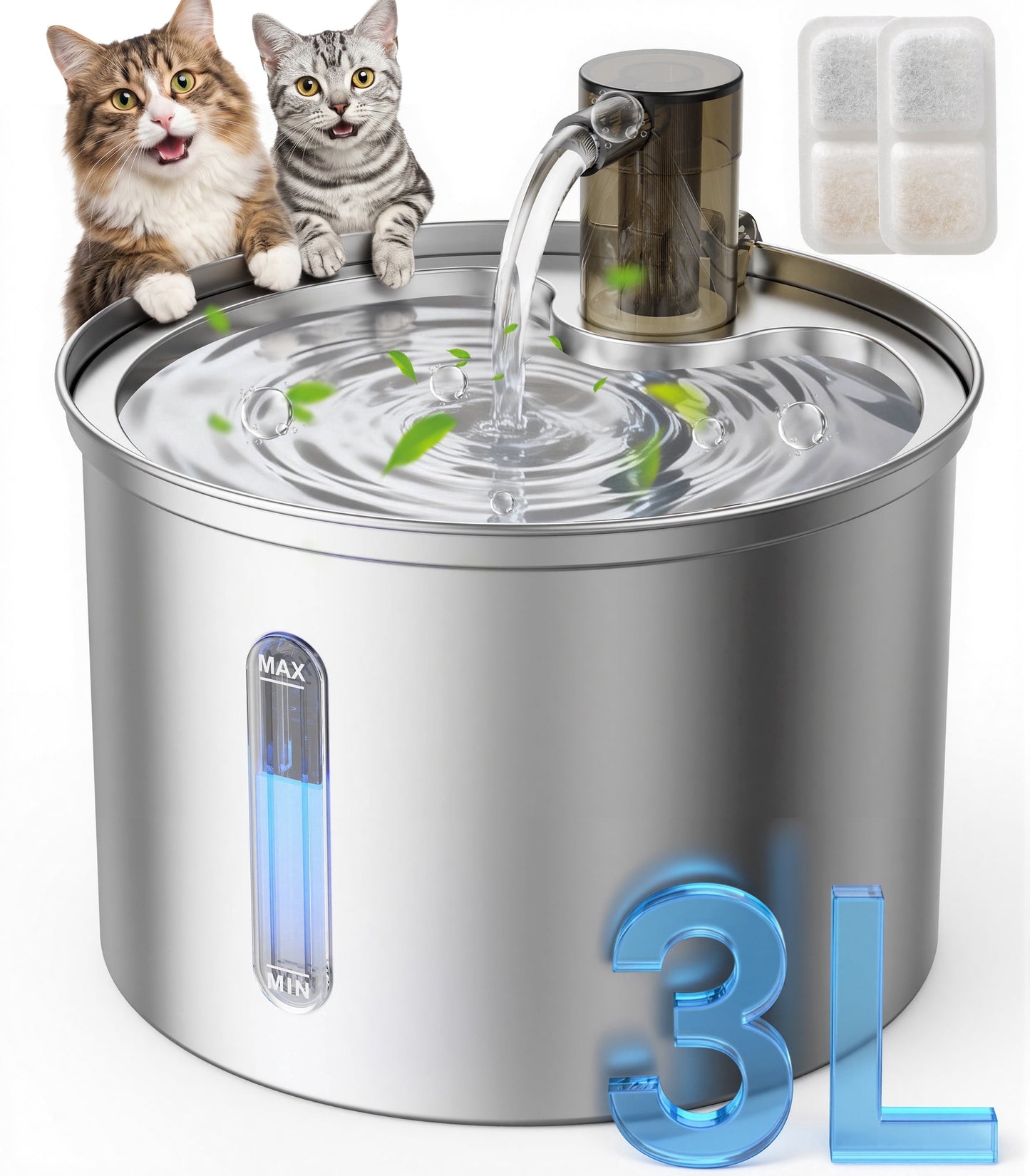 3 Liter Cat Drinking Fountain Made With Stainless Steel