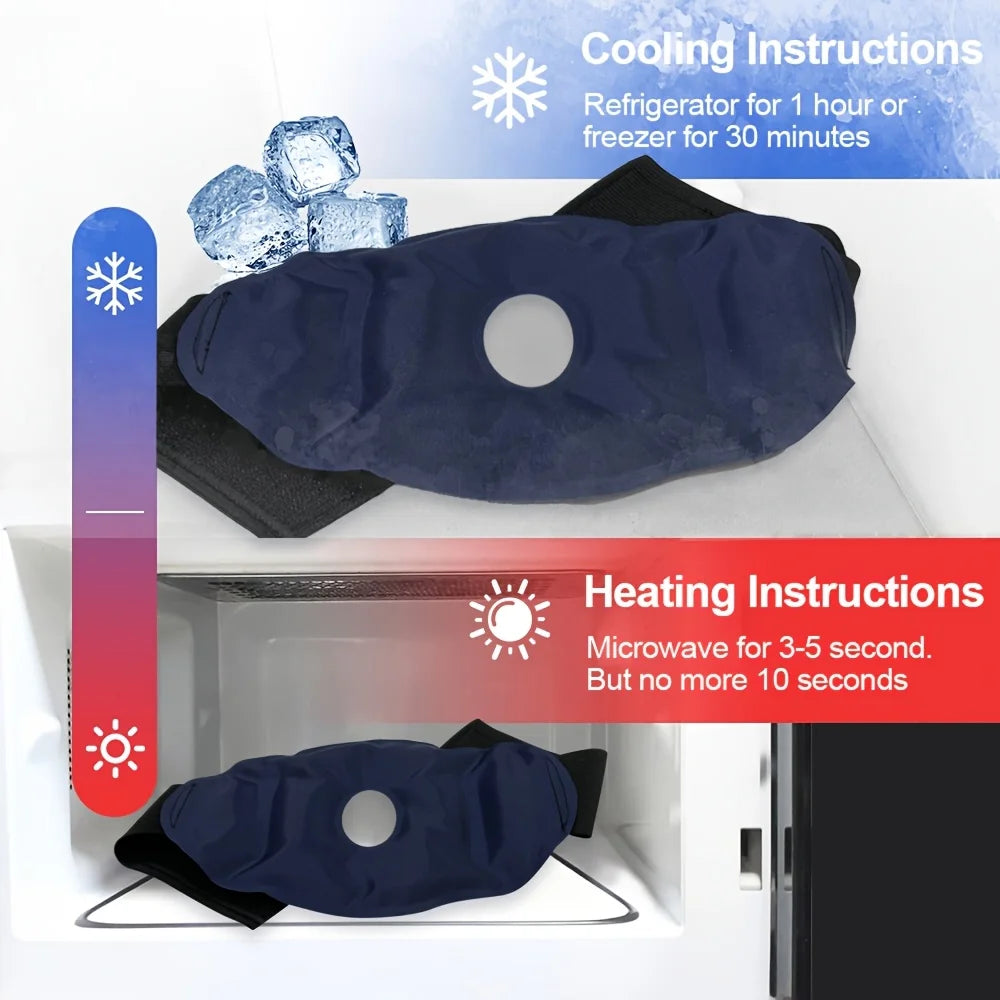 Adjustable Ice/Heat Compression Wrap For Knee