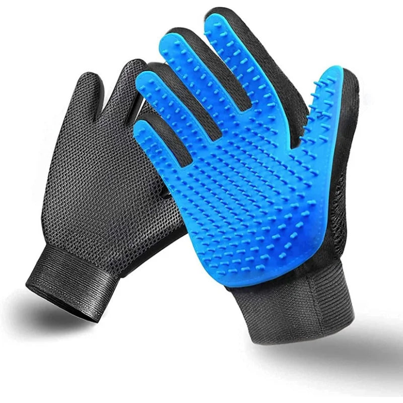 Double Sided De-Shedding & Scrubbing Glove/Brush For Pets