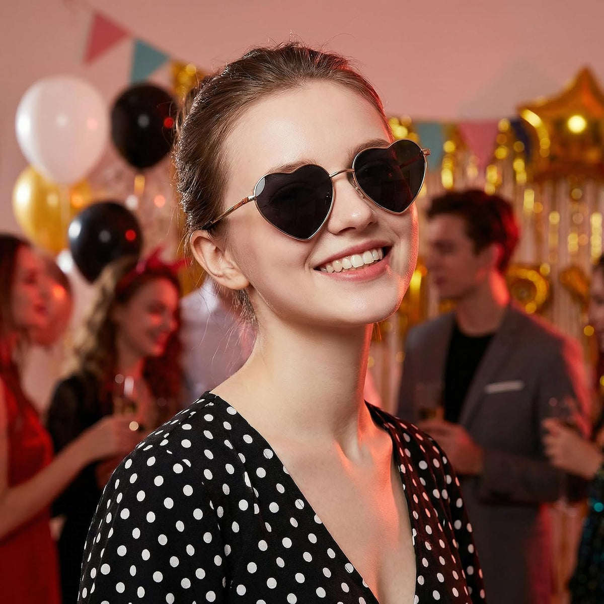 Women's Polarized Heart Shaped Sunglasses With UV400 Protection