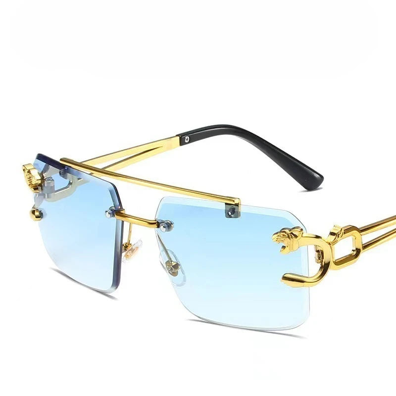 Unisex Designer Gradient Rimless Eyewear With UV400 Protection