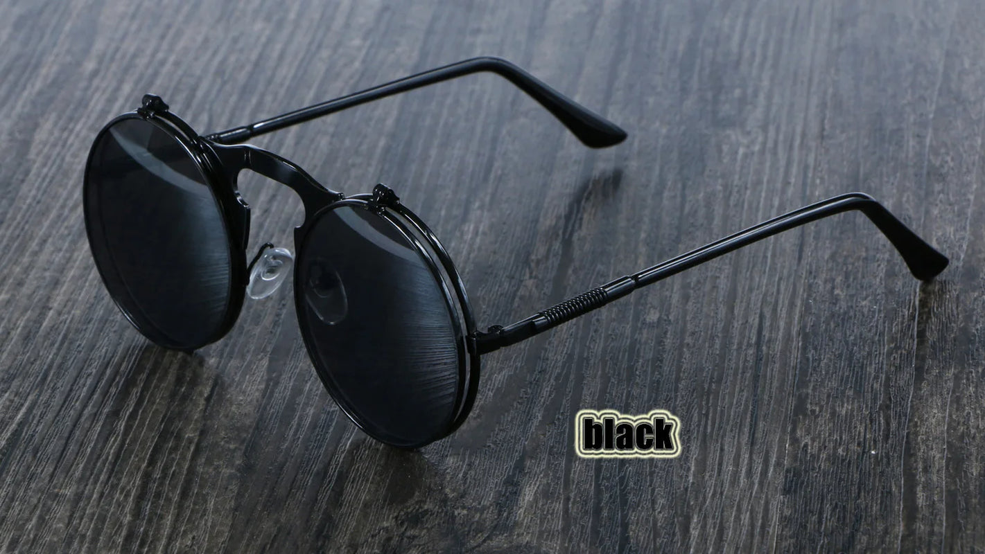 Sleek Unisex Circular Sunglasses With UV400 Protection