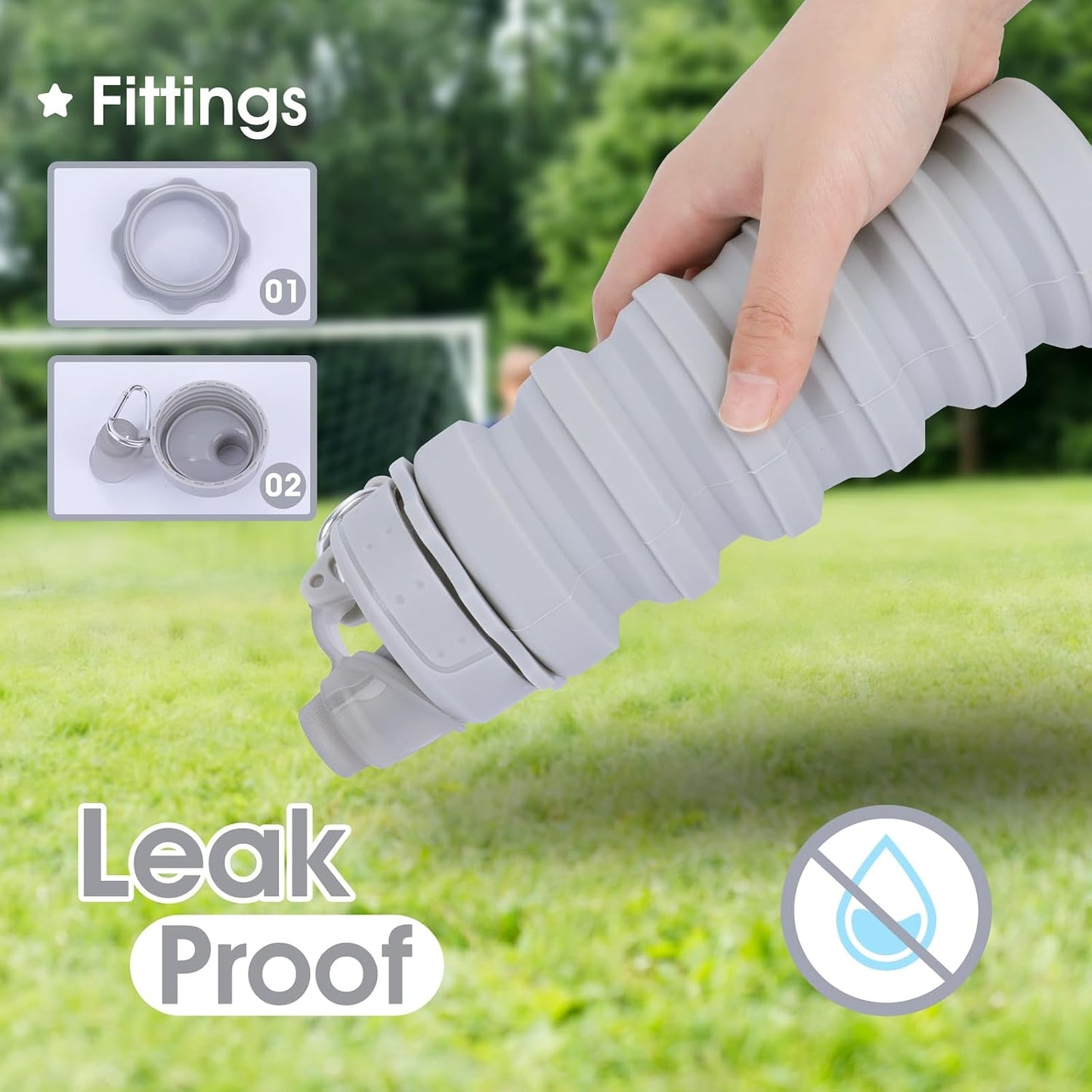 BPA Free Collapsible Silicone Water Bottle