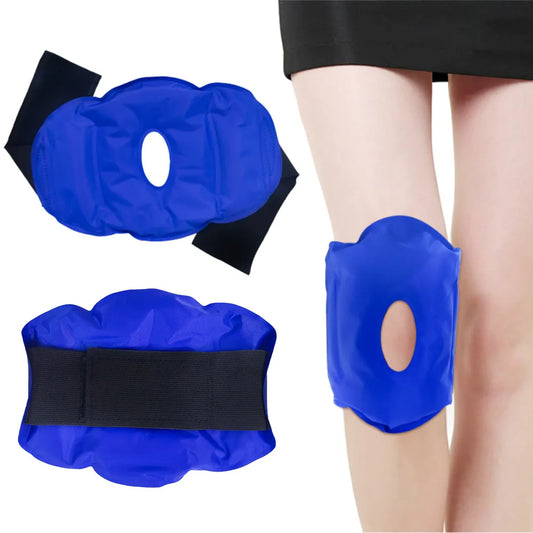 Adjustable Ice/Heat Compression Wrap For Knee
