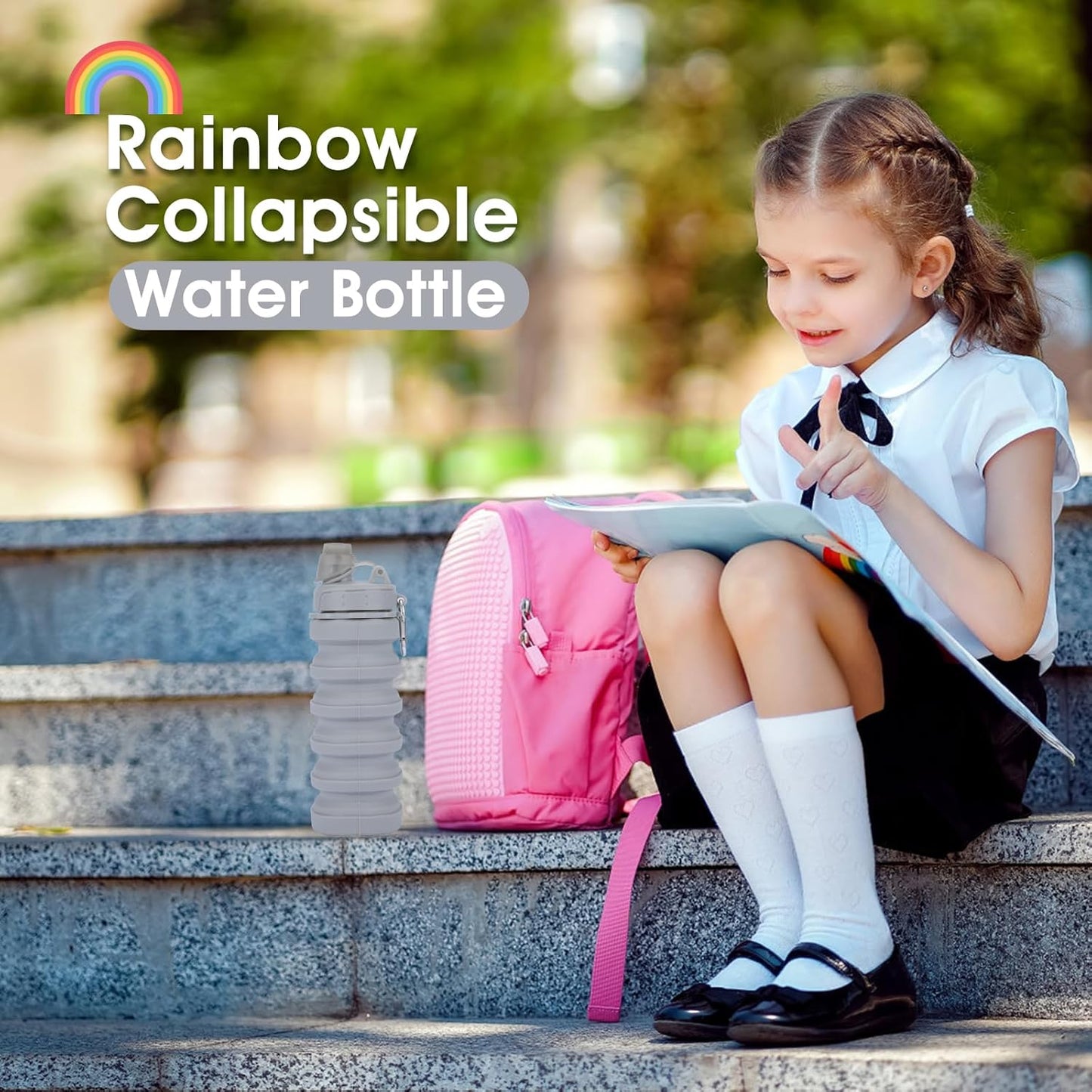 BPA Free Collapsible Silicone Water Bottle
