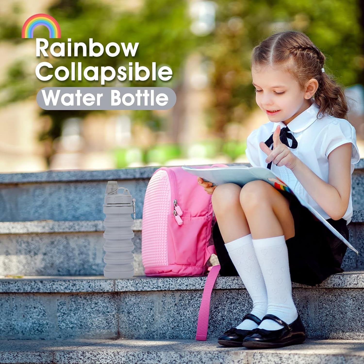 BPA Free Collapsible Silicone Water Bottle