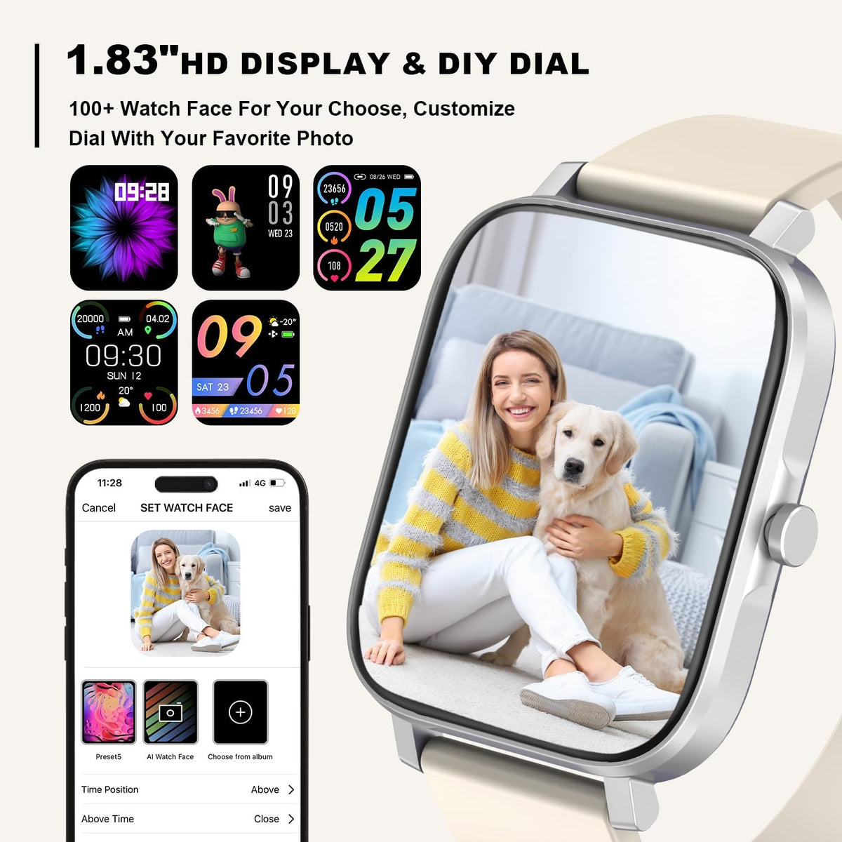 Waterproof Bluetooth Smart Watch Compatible With Any Phone