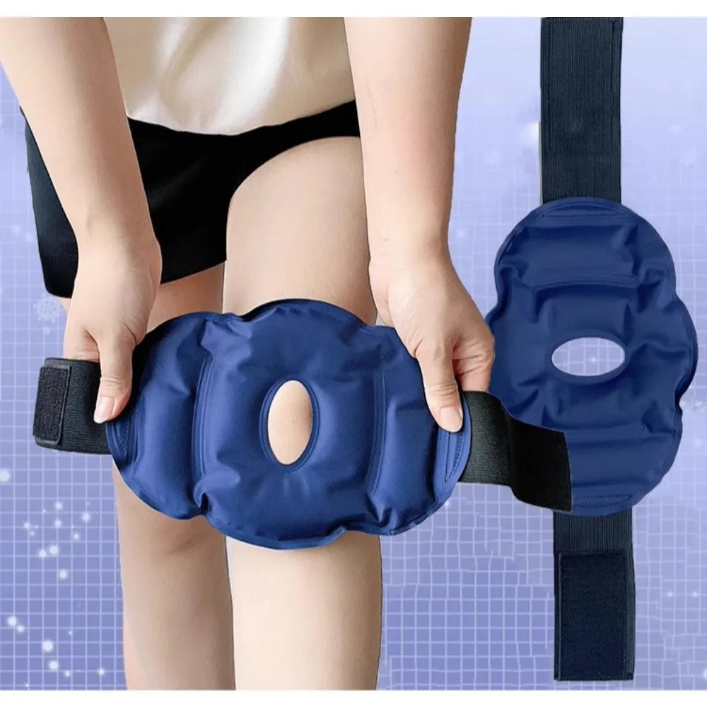 Adjustable Ice/Heat Compression Wrap For Knee