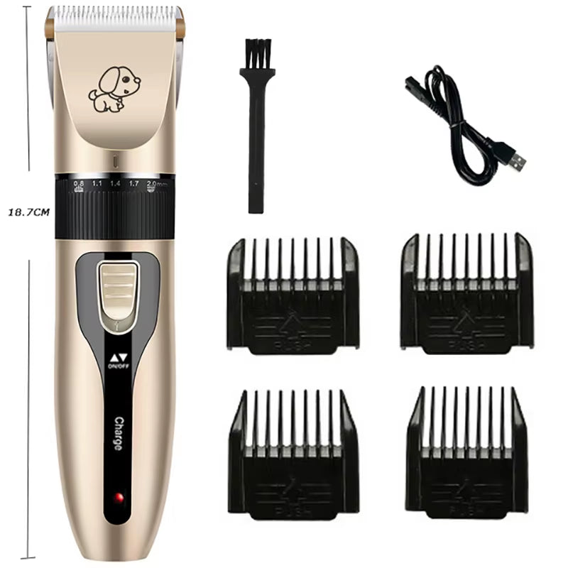 Professional Electric Pet Hair Trimmer Set With Ceramic Blade
