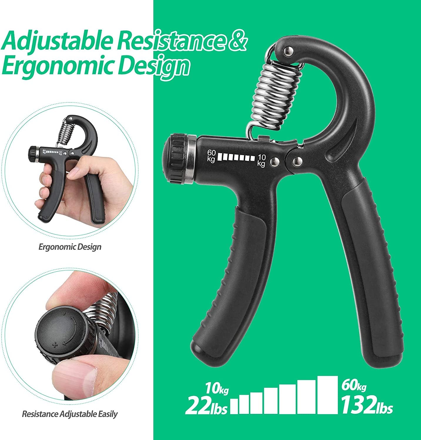 Adjustable Resistance Grip Strength Trainer