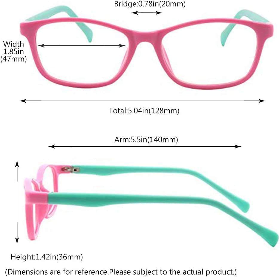 Kids' Pink & Blue Sunglasses With UV400 Protection and Anti-Bluelight Protection