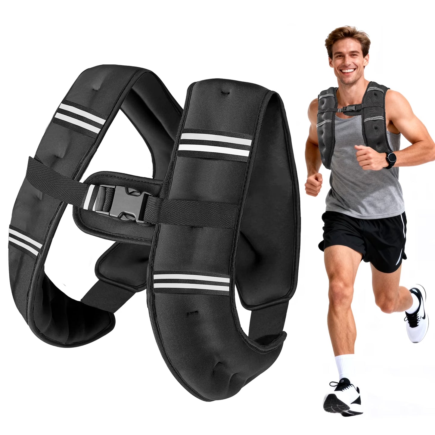 6LB Mesh Weighted Vest With Adjustable Buckle