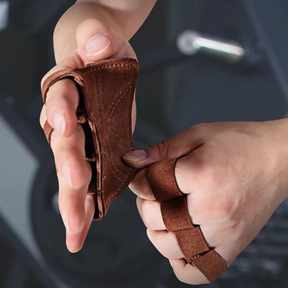 Anti-Slip Protection Gloves For Lifting Weights, Made With Cowhide Leather