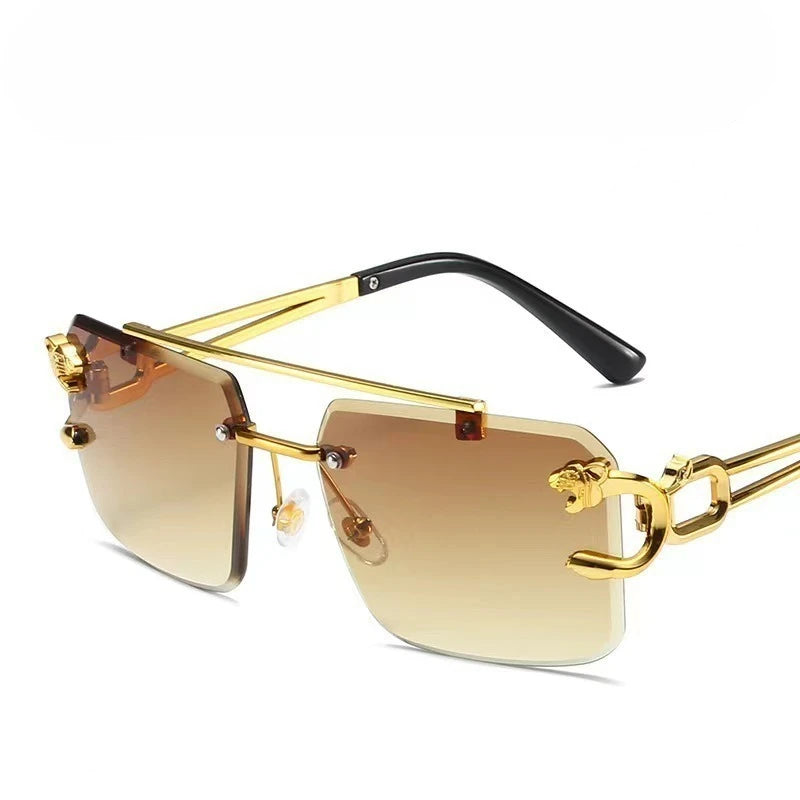 Unisex Designer Gradient Rimless Eyewear With UV400 Protection
