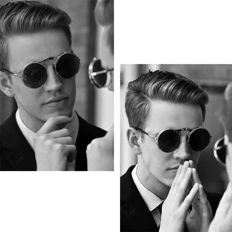 Sleek Unisex Circular Sunglasses With UV400 Protection 