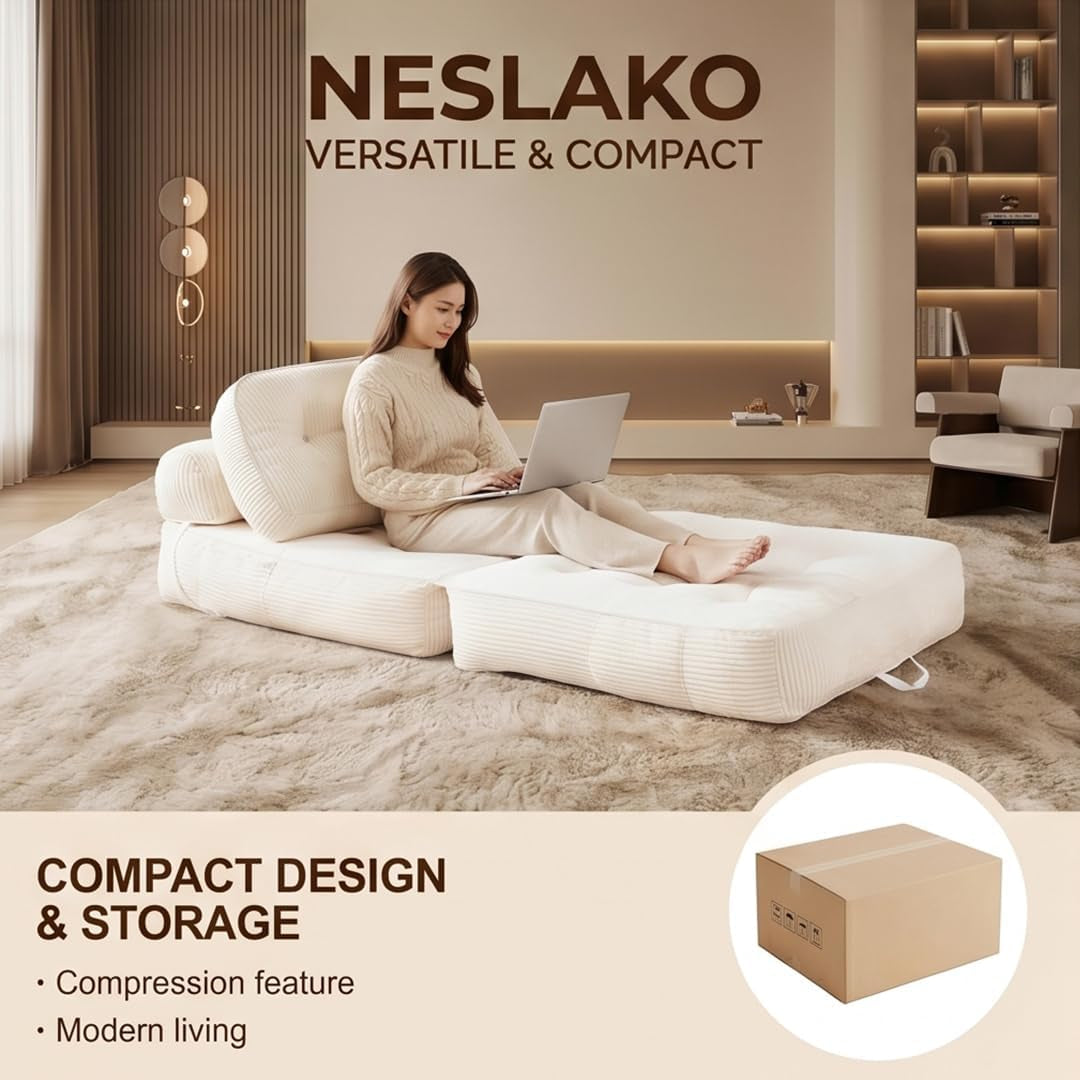Soft Comfortable Folding Sofa Bed With Pillow & Blanket