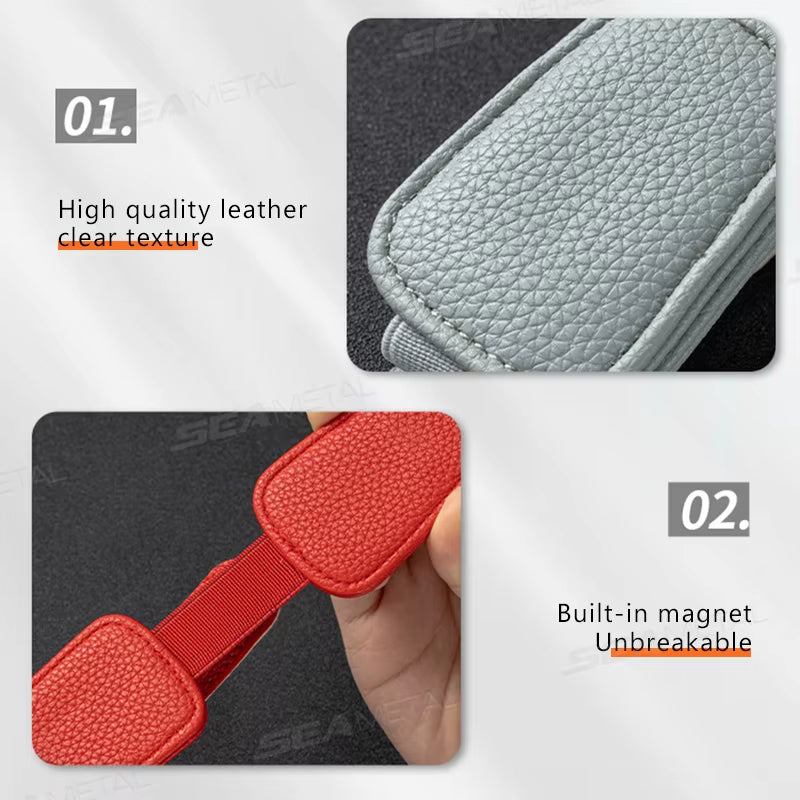 SEAMETAL Car Sunglasses Clip Sun Visor Glasses & Card Holder