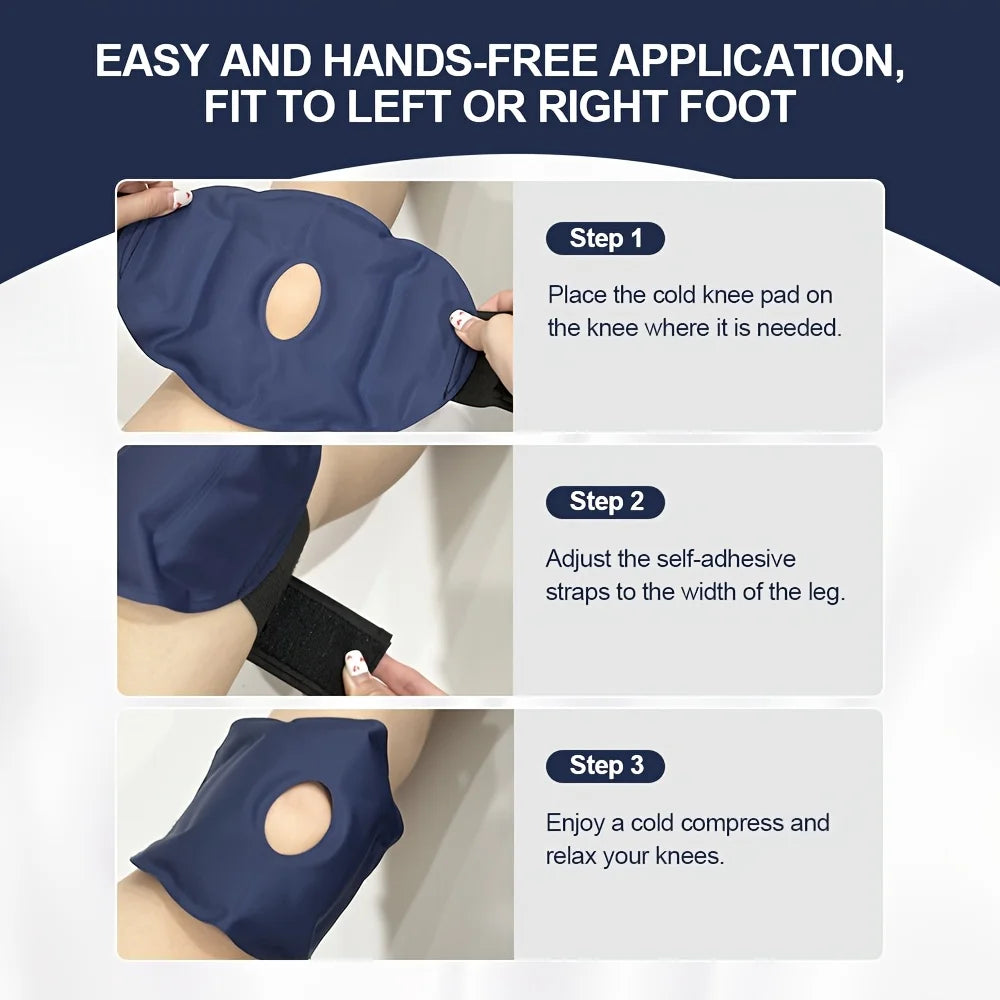 Adjustable Ice/Heat Compression Wrap For Knee