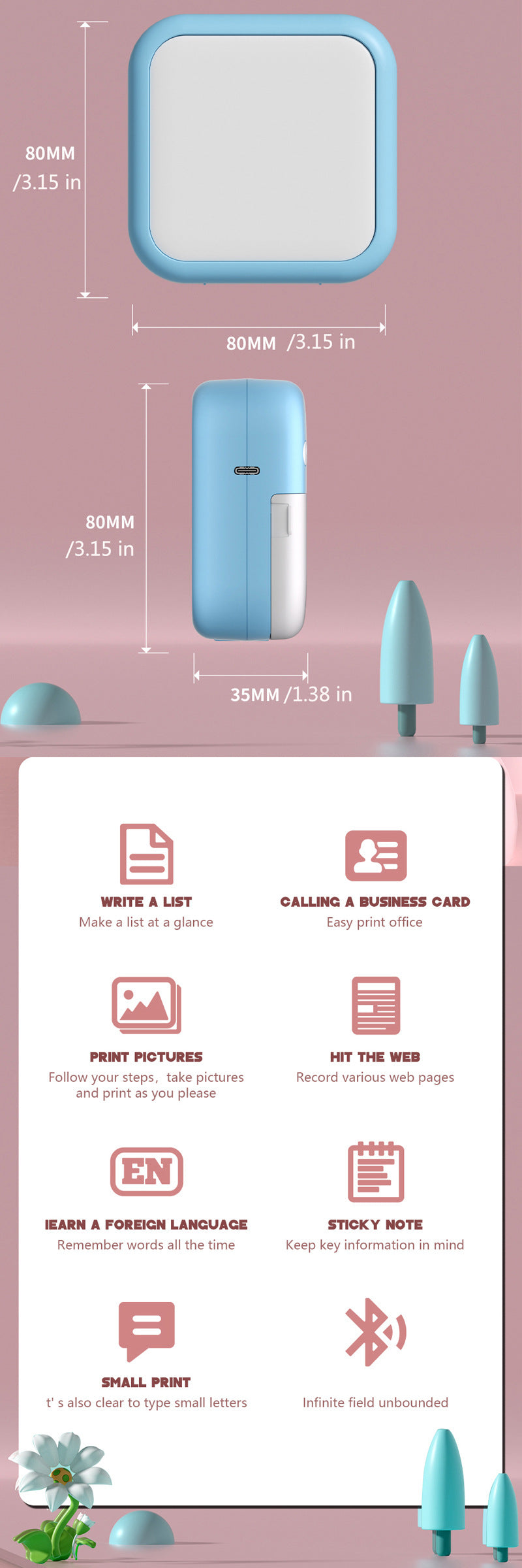 Mini Portable Thermal Printer