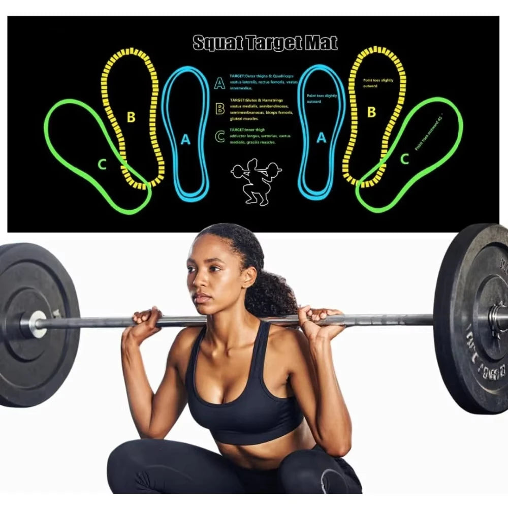 14x32in Squat Mat With Foot Placing Guide 