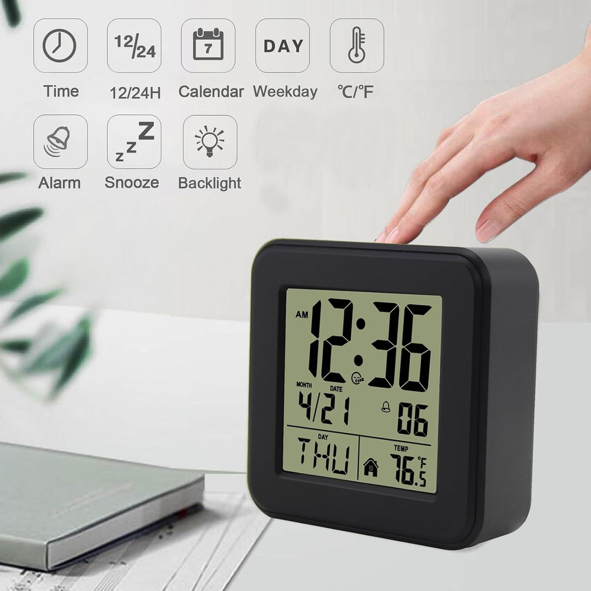 Small Digital Alarm Clock With Backlight
