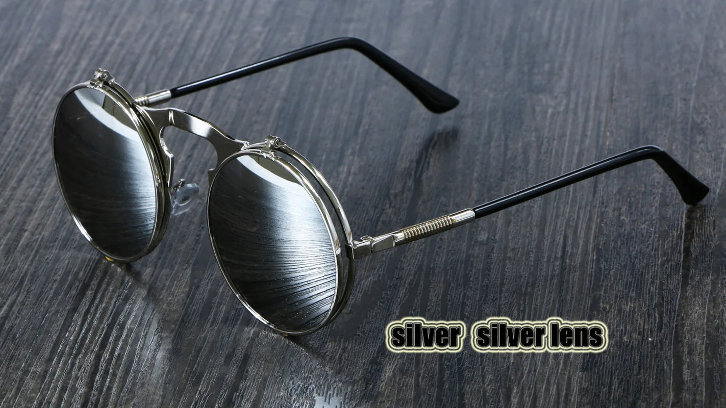 Sleek Unisex Circular Sunglasses With UV400 Protection 