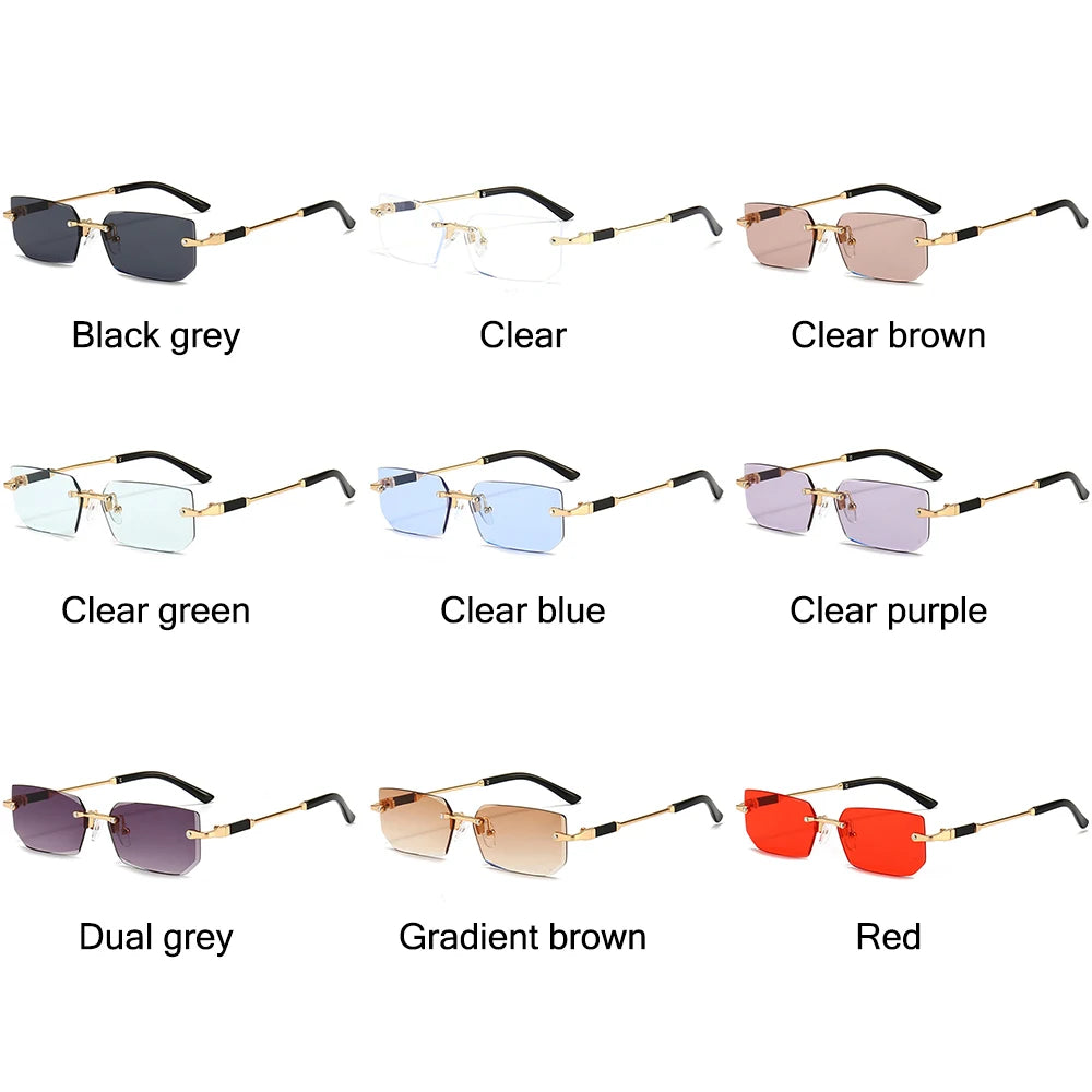 Y2K Unisex Modern Rimlesss Shades With UV400 Protection