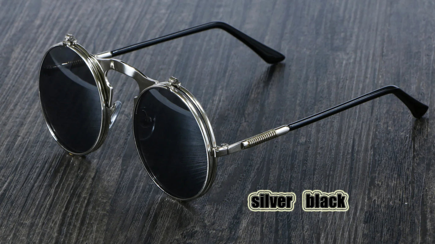 Sleek Unisex Circular Sunglasses With UV400 Protection 