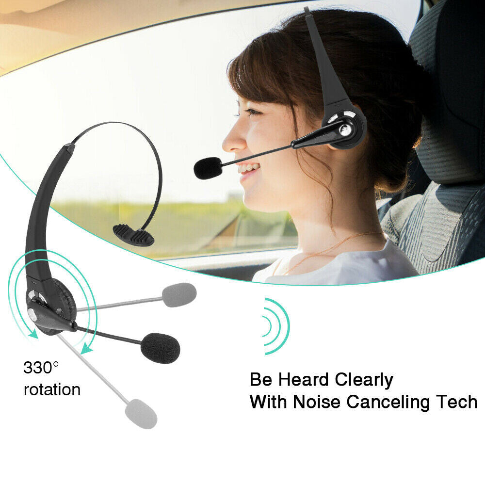 Advanced One-Ear Wireless Bluetooth Headset W/ Microphone
