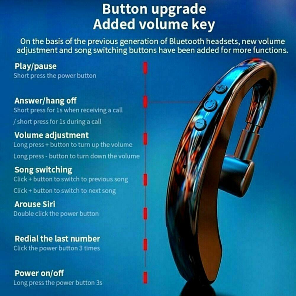 Wireless Bluetooth V5 Earpiece For Driving
