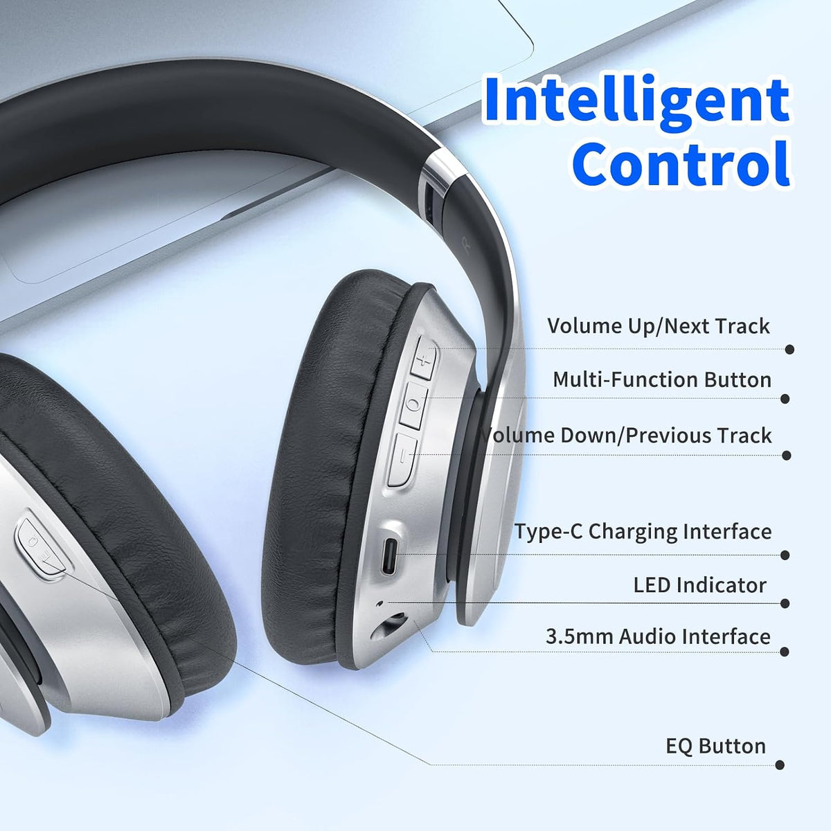 Sleek Foldable Bluetooth Headset With Soundproof Technology