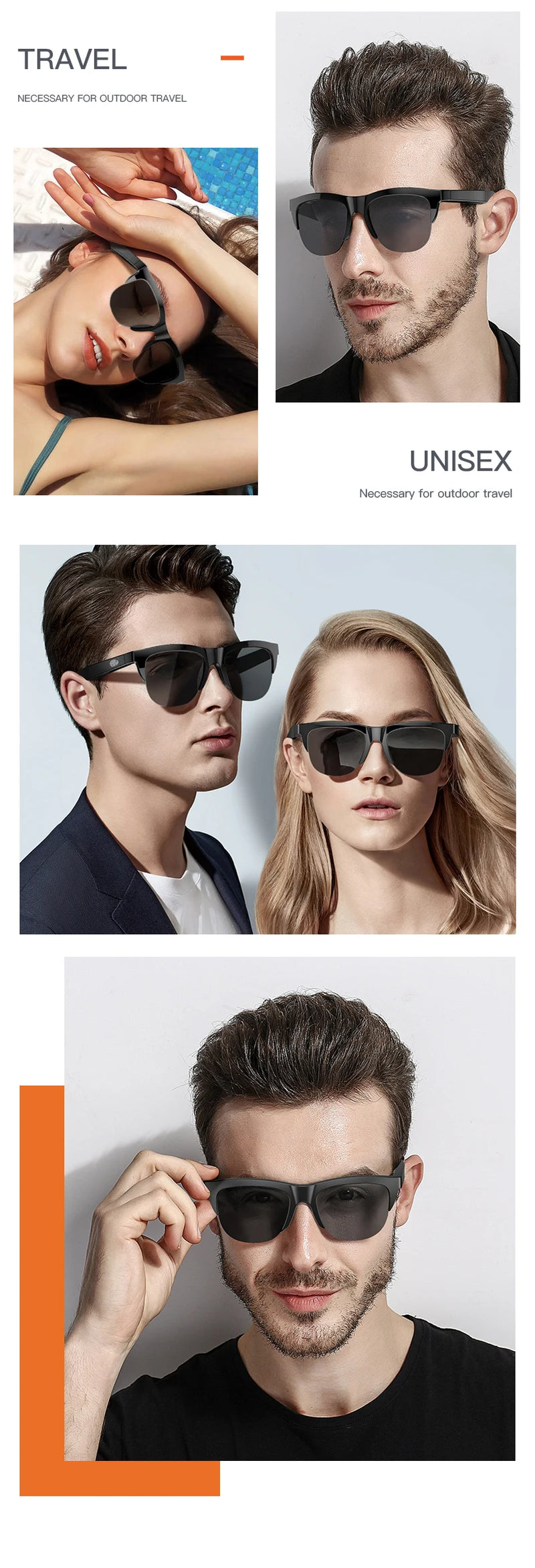 Advanced TWS Bluetooth Sunglasses With Touch Control & Sweatproof Technology