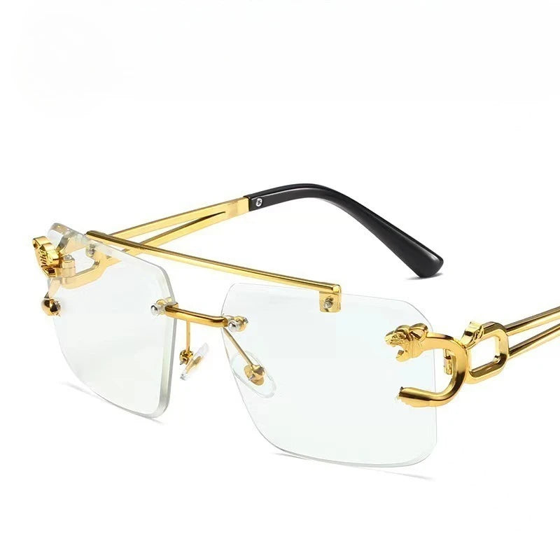 Unisex Designer Gradient Rimless Eyewear With UV400 Protection