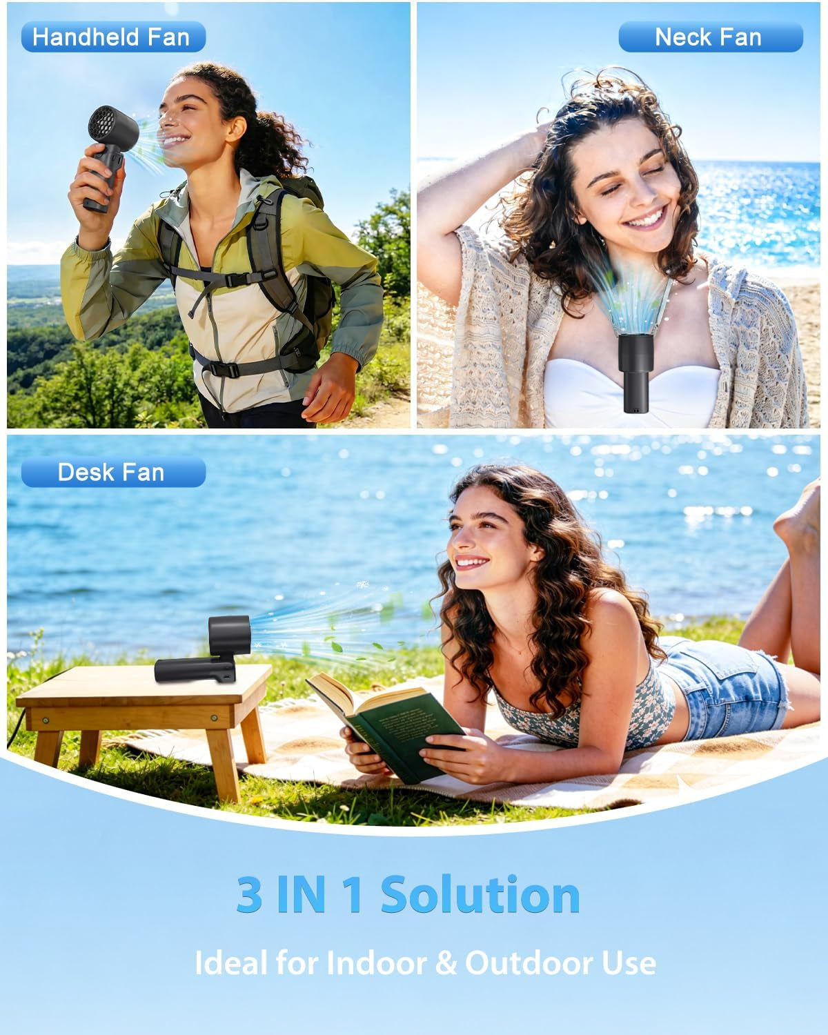 Portable Handheld Mini Turbo Fan with Ice Cooling