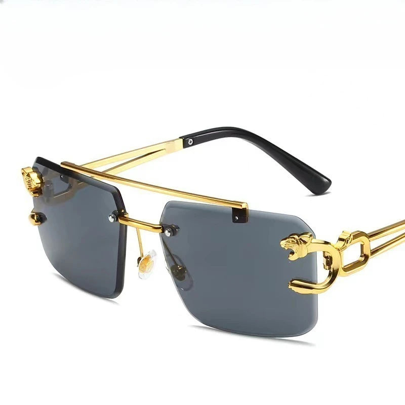 Unisex Designer Gradient Rimless Eyewear With UV400 Protection