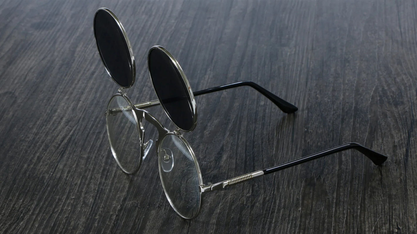 Sleek Unisex Circular Sunglasses With UV400 Protection 