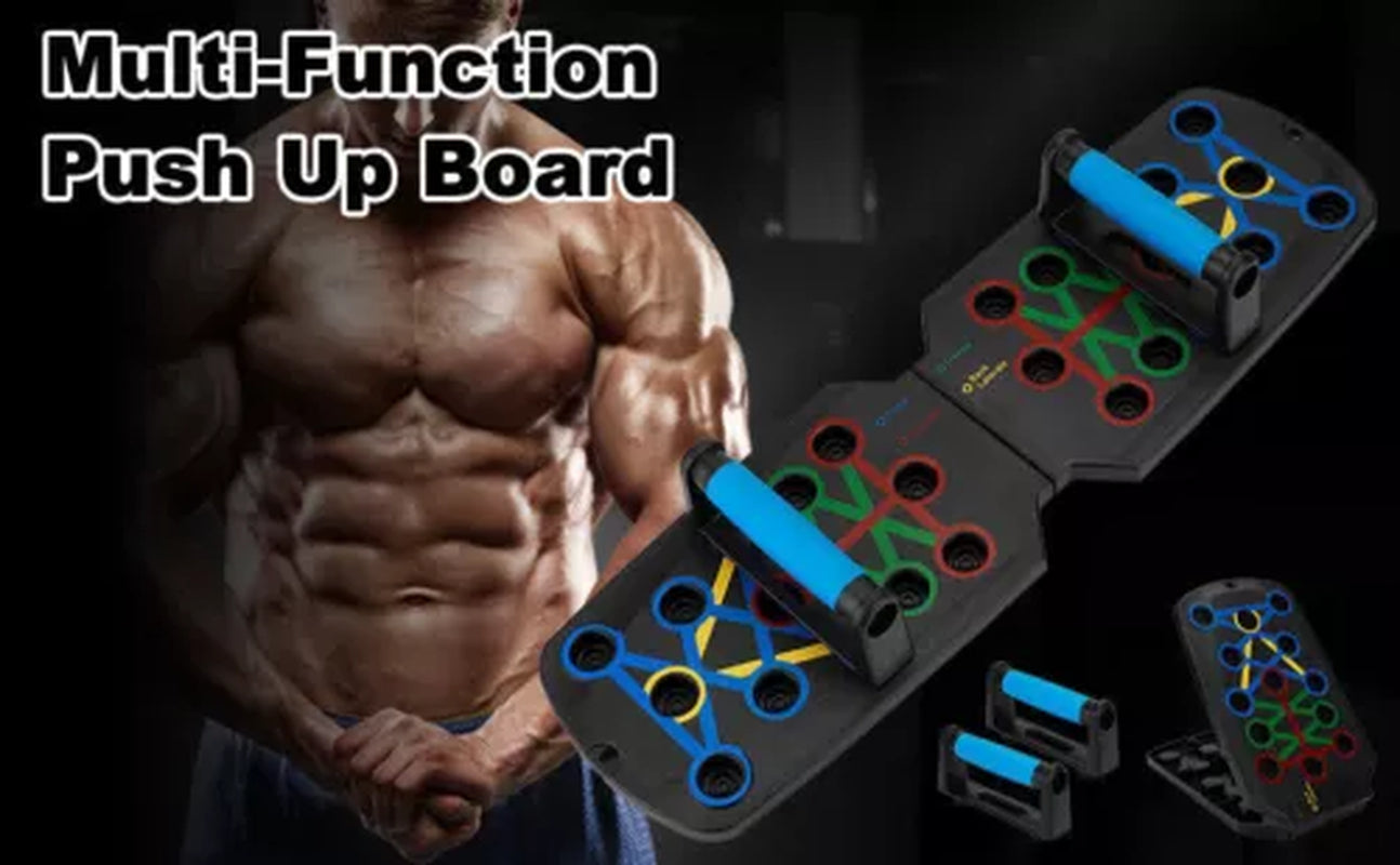 Adjustable Push-Up Board Setup For Exercising