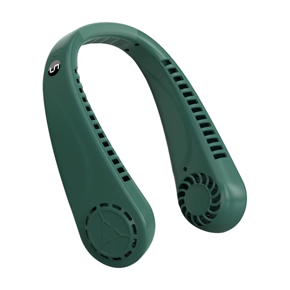 5 Speed Portable Neck Fan USB Rechargeable With Dual Air Cooling