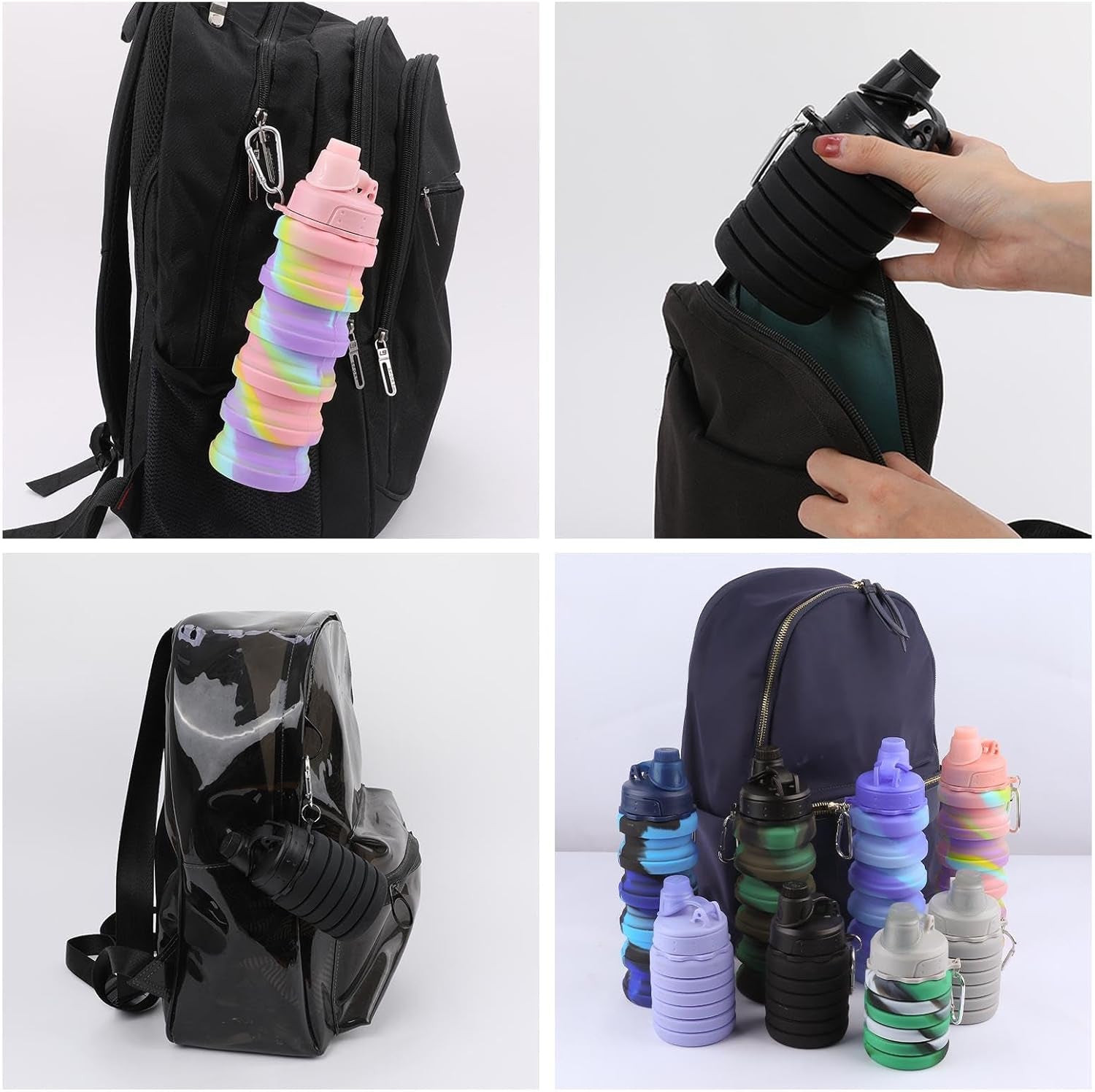 BPA Free Collapsible Silicone Water Bottle