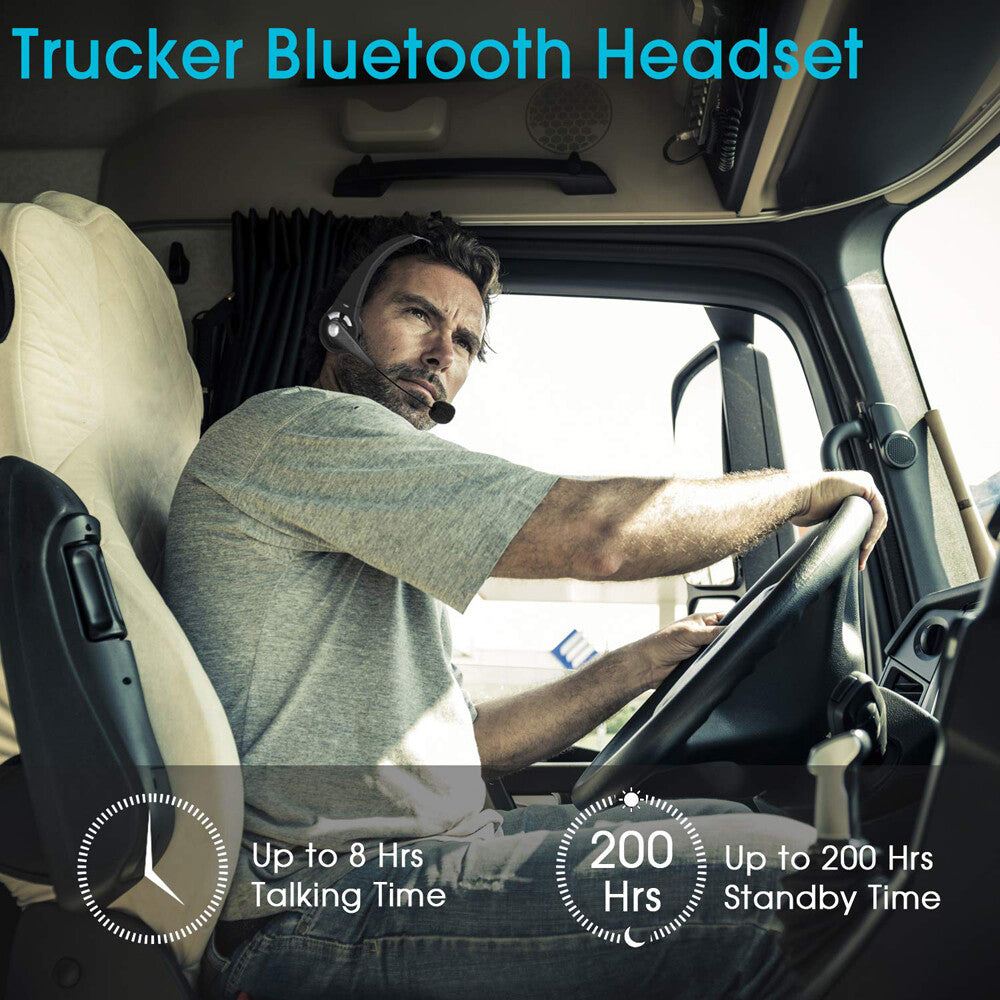 Advanced One-Ear Wireless Bluetooth Headset W/ Microphone