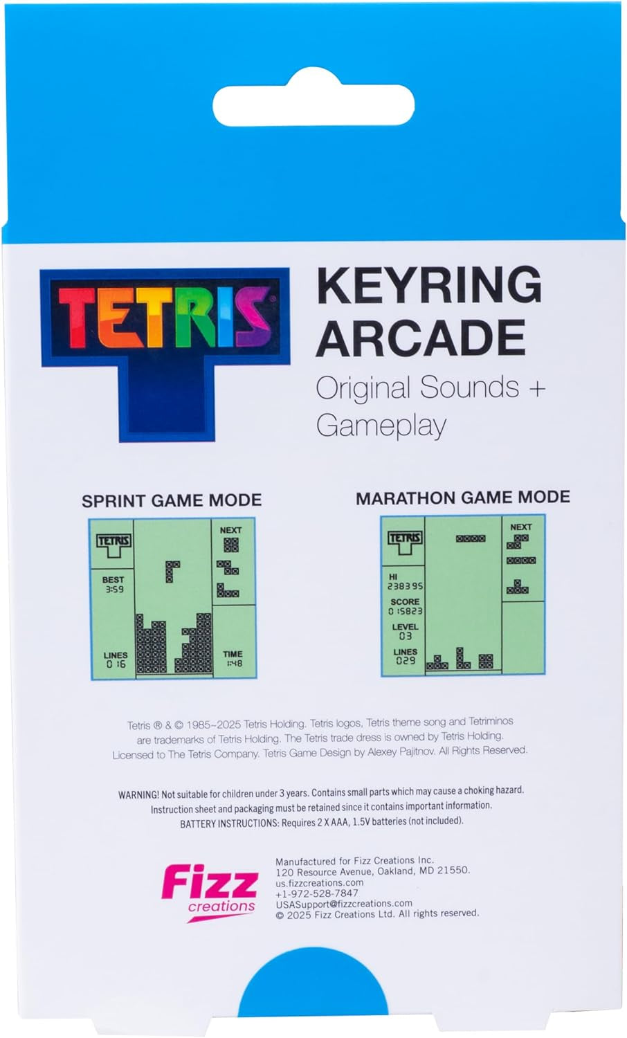 Mini Retro Handheld Tetris Console