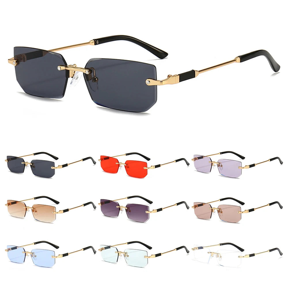 Y2K Unisex Modern Rimlesss Shades With UV400 Protection