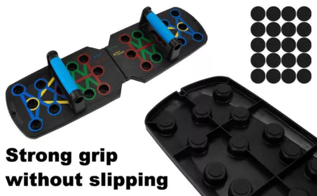 Adjustable Push-Up Board Setup For Exercising