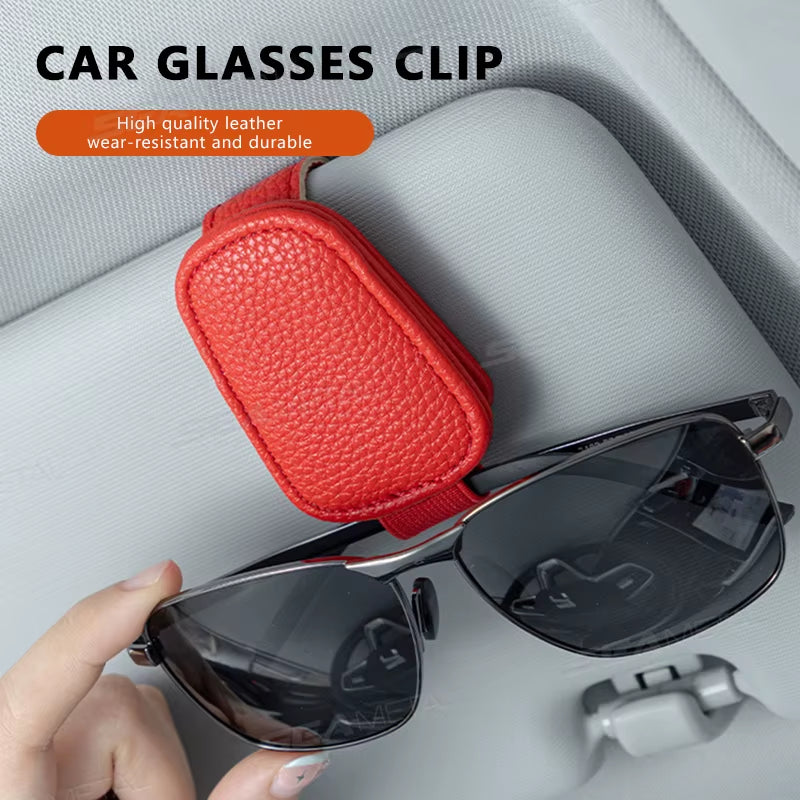 SEAMETAL Car Sunglasses Clip Sun Visor Glasses & Card Holder