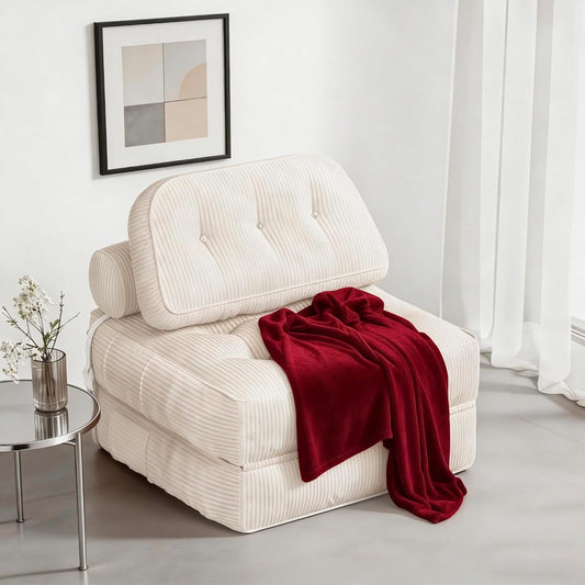 Soft Comfortable Folding Sofa Bed With Pillow & Blanket