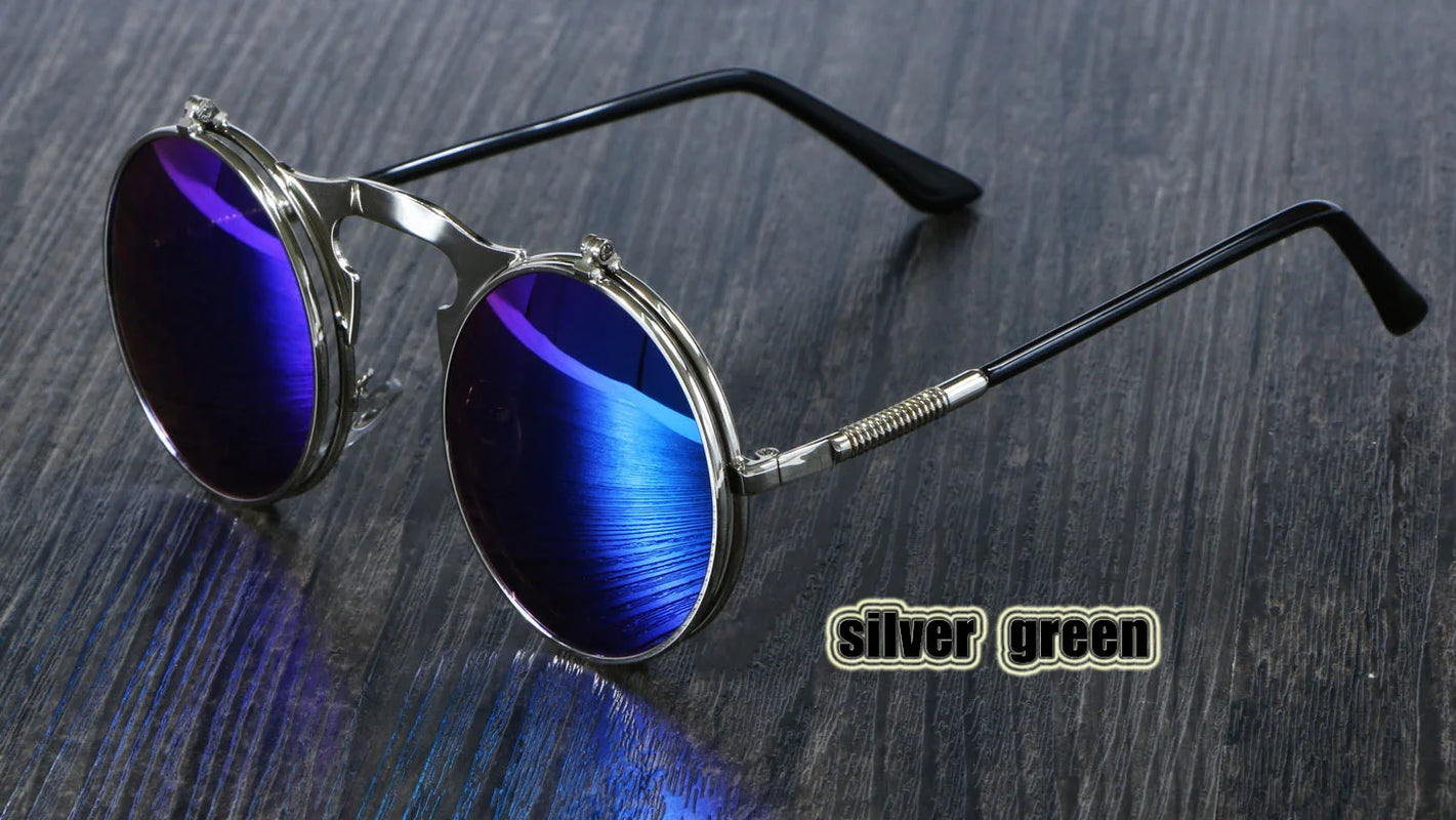 Sleek Unisex Circular Sunglasses With UV400 Protection 