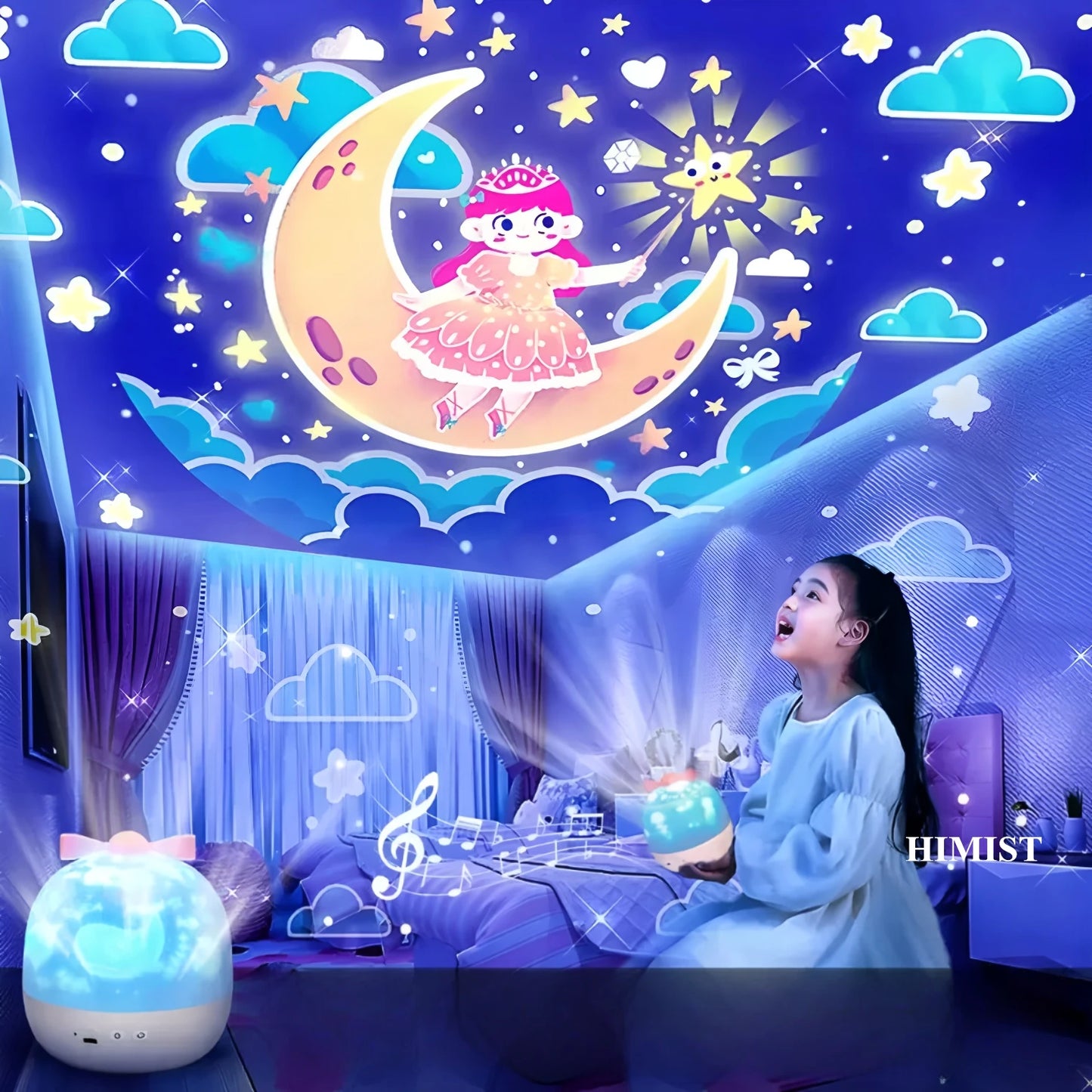360° Rotating Night Light Projector For Kids