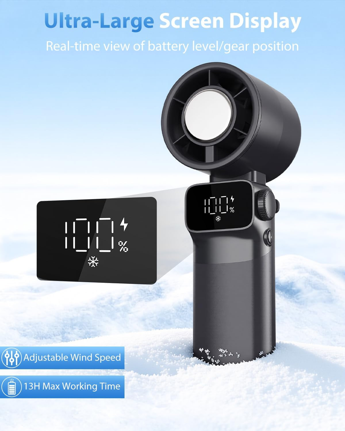Portable Handheld Mini Turbo Fan with Ice Cooling