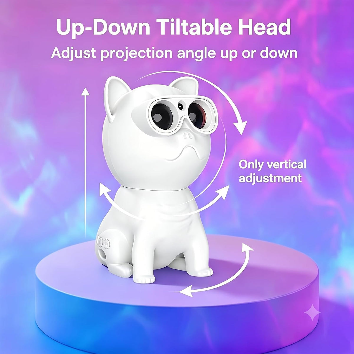 Cat Shaped Galaxy Projecting Night Light For Kids