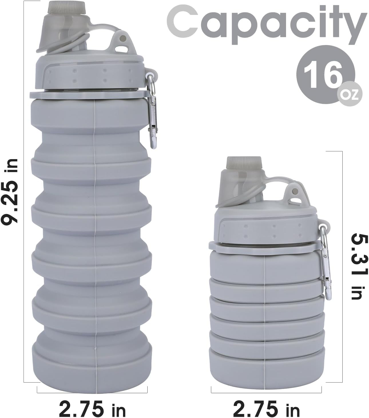 BPA Free Collapsible Silicone Water Bottle